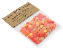 Opakowanie Dekoracje pompony 1cm mix pomarańczowy 120szt