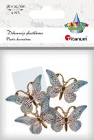 Opakowanie Dekoracje samoprzylepne motyle 38x23mm 4szt