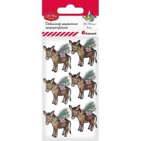 Opakowanie Dekoracje samoprzylepne papierowe 3D osiołki 6szt