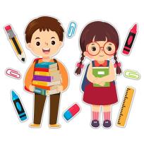 Opakowanie Dekoracje szkolne - Dzieci szkolne XXL 10el