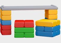 Opakowanie Deska dydaktyczna z cegłam zestaw duży 23el