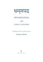 Okładka książki Dhammapada czyli Strofy o Dhammie