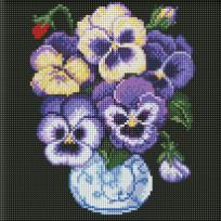 Opakowanie Diamentowa mozaika bez ramy - Bratki 30x30cm