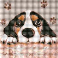 Opakowanie Diamentowa mozaika bez ramy - Uroczy pies 20x20cm