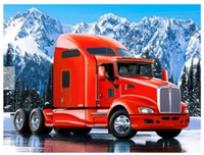 Opakowanie Diamentowa mozaika ciężarówka solo w górach zimą NO-1008768