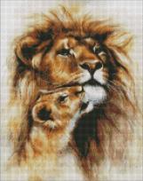 Opakowanie Diamentowa mozaika - Czułość lwa 40x50cm