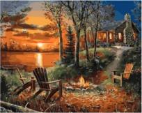 Opakowanie Diamentowa mozaika dom ognisko NO-1006446