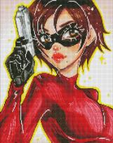 Opakowanie Diamentowa mozaika - Dziewczyna-agent 40x50cm