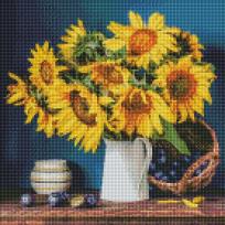 Opakowanie Diamentowa mozaika - Jasne słoneczniki 40x40cm