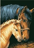 Opakowanie Diamentowa mozaika Koń ze źrebakiem nad sianem NO-1007774
