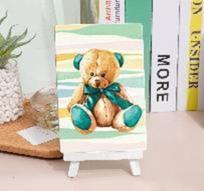 Opakowanie Diamentowa mozaika miś zielona kokarda +sztaluga NO-1007271