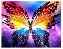 Opakowanie Diamentowa mozaika Motyl kolor transparentny NO-1007430