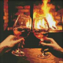 Opakowanie Diamentowa mozaika - Ogrzewanie przy kominku