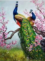 Opakowanie Diamentowa mozaika Pawie na gałęzi 60607