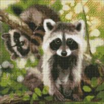 Opakowanie Diamentowa mozaika - Przyjaciele w paski 40x40cm