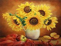 Opakowanie Diamentowa mozaika Słoneczniki w wazonie 60636