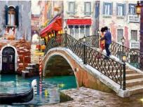 Opakowanie Diamentowa mozaika Włochy, zakochana para na mostku 60654