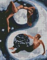 Opakowanie Diamentowa mozaika - Yin i yang 40x50