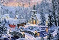 Opakowanie DIAMENTOWA MOZAIKA ZIMA ŚWIĄTECZNA WYCIECZKA BRYCZKĄ NO-2000731