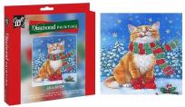 Opakowanie Diamentowy obraz - Świąteczny kot 20x20cm