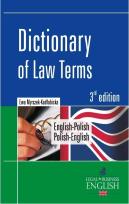 Okładka książki Dictionary of Law Terms English-Polish Polish-English