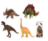 Opakowanie Dinozaury 150mm 4szt