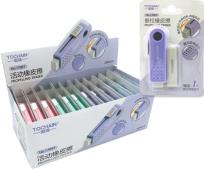 Opakowanie Display Gumka do ołówka wysuwana z blokadą i zapasem na blistrze 24 szt.