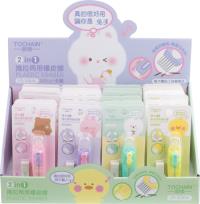 Opakowanie Display Gumka do ołówka wysuwana z miotełką i zapasem na blistrze 24 szt.