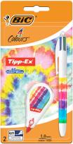 Opakowanie Długopis 4 Colours Rainbow BP+ MPM korektor BIC  blister
