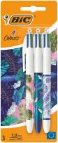 Opakowanie Długopis 4 kolorowy BIC Message Botanical  AST 3 szt. blister
