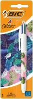 Opakowanie Długopis BIC 4 Colours Message Botanical AST blister 1 szt. mix