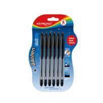 Opakowanie Długopis klasyczny Keyroad ball pen soft jet 0,7 mm czarny 6 szt.