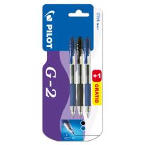 Opakowanie Długopis żelowy G2 niebieski 2szt. + czarny 1 szt. Pilot