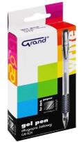 Opakowanie Długopis żelowy GR-101 0.5mm srebrny 1szt GRAND