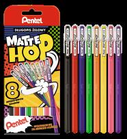 Opakowanie Długopis żelowy MatteHop 8 kolorów ABCDFGPV