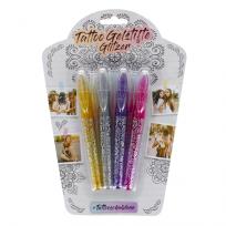 Opakowanie Długopisy do tatuażu z brokatem FESTIVAL FEELINGS 4 kolory