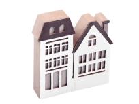 Opakowanie Domek drewniany biały z brązowym dachem B