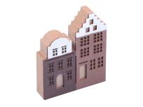 Opakowanie Domek drewniany brązowy z białym dachem A