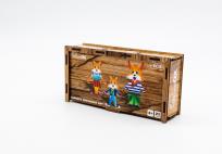 Opakowanie Drewniana układanka - Lisy