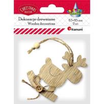 Opakowanie Drewniana zawieszka łoś na biegunach 2szt