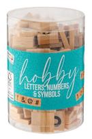 Opakowanie Drewniane litery cyfry symbole