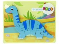 Opakowanie Drewniane puzzle Dinozaur Brachiosaur niebieski