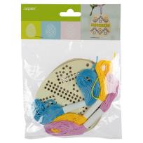 Opakowanie Drewniany zestaw kreatywny - pisanki z haftem