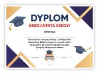 Opakowanie Dyplom A4 absolwenta szkoły - Birety 30szt