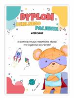 Opakowanie Dyplom A4 dzielnego pacjenta - Super Miś 10szt