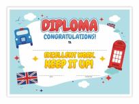 Opakowanie Dyplom A4 językowy - język angielski 01 20szt