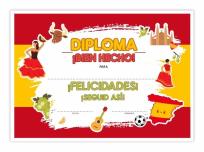 Opakowanie Dyplom A4 językowy - język hiszpański 01 10szt