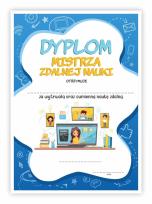 Opakowanie Dyplom A4 mistrza nauki zdalnej - Lekcja 10szt