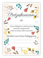 Opakowanie Dyplom A4 podziękowania - Kwiaty 30szt