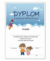 Opakowanie Dyplom A4 ukończenia przedszkola - Chmury 10szt